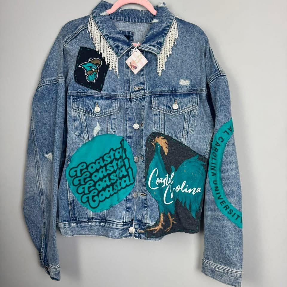 Coastal Carolina University Chanticleers Blue Denim Jean Jacket