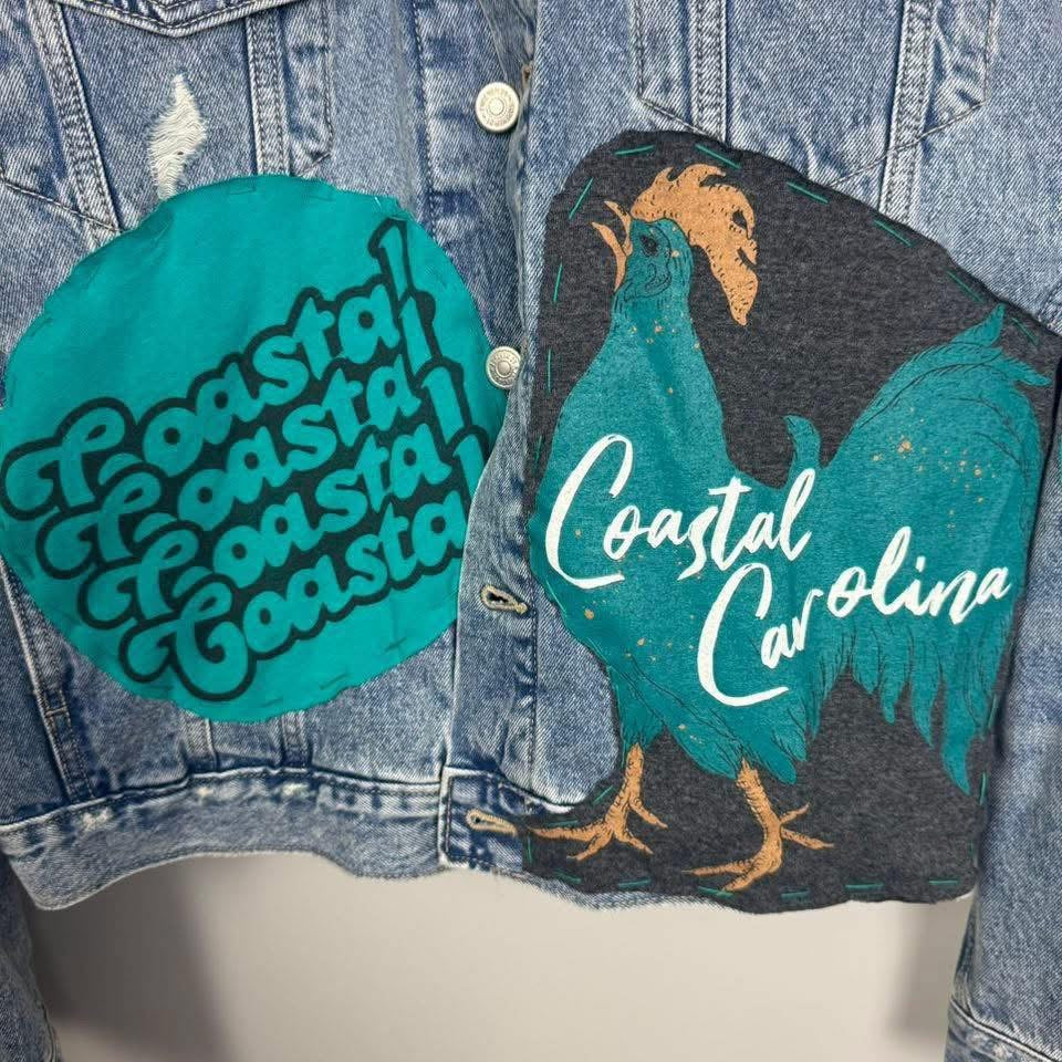 Coastal Carolina University Chanticleers Blue Denim Jean Jacket