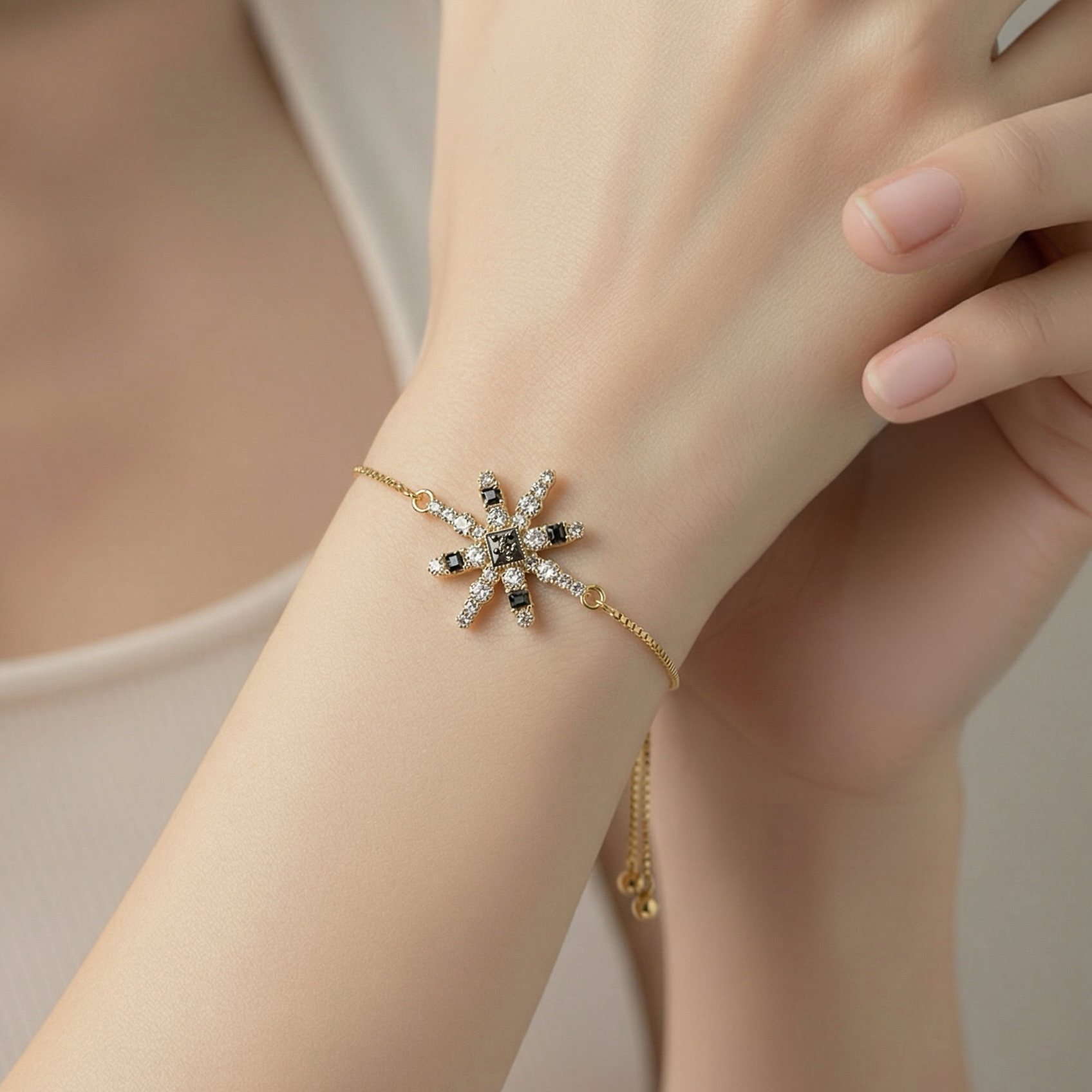 The Snow Day Rhinestone Bracelet