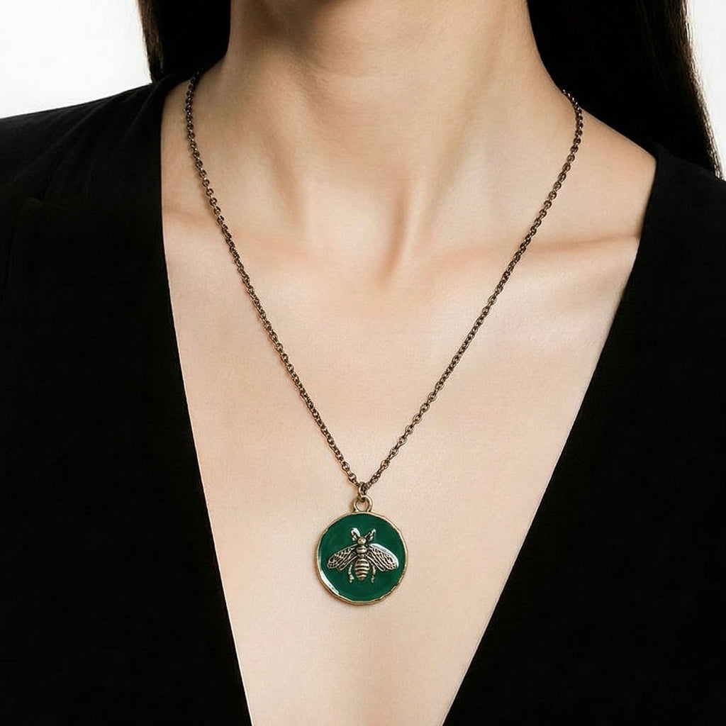The Green Bee Necklace