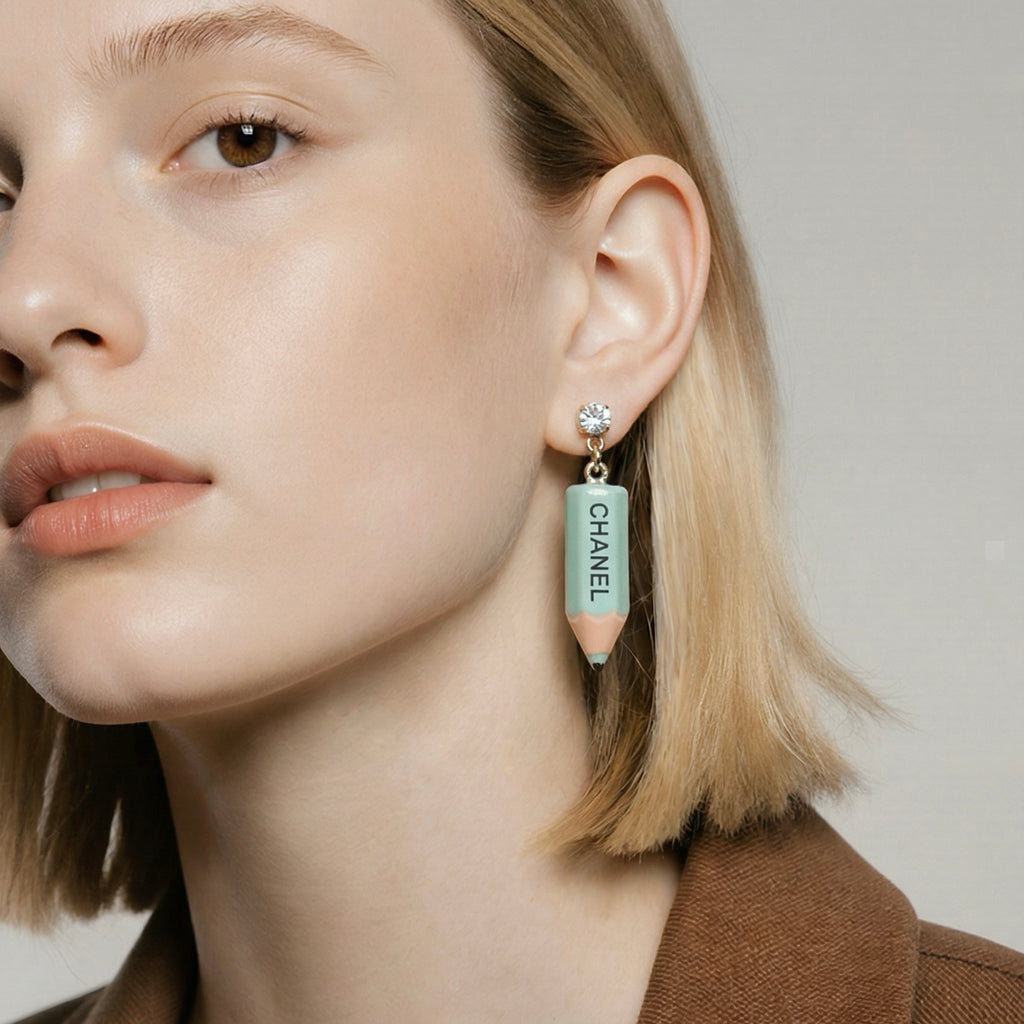 The Blue Pencil Earrings