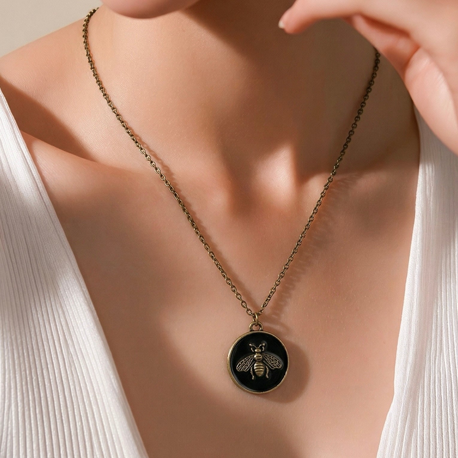 The Black Bee Necklace