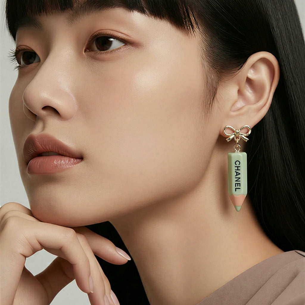 The Green Pencil Earrings
