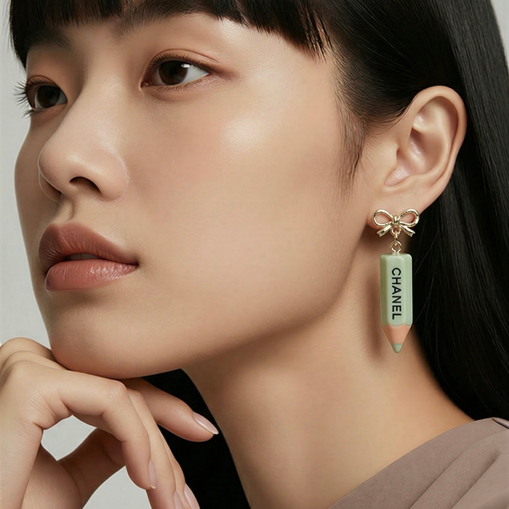 The Green Pencil Earrings