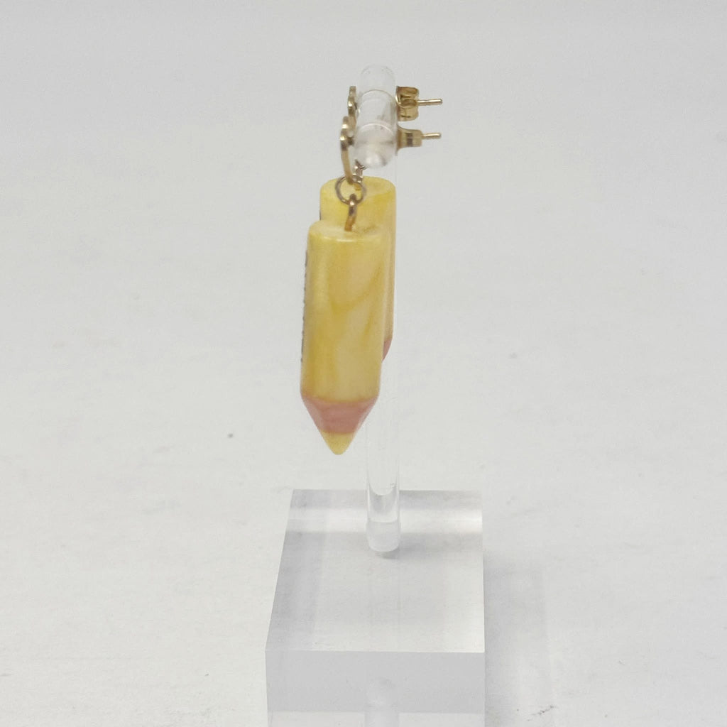 The Yellow Pencil Earrings