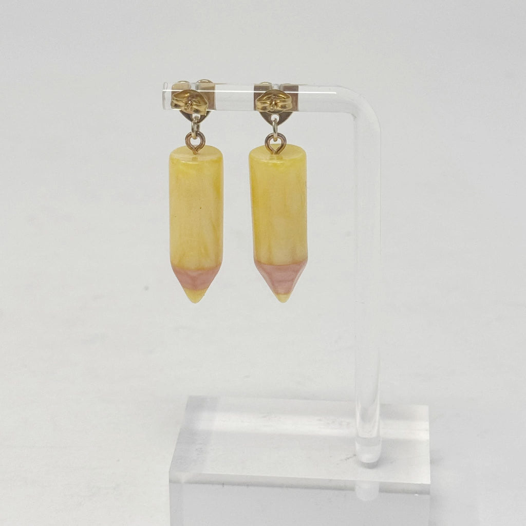 The Yellow Pencil Earrings