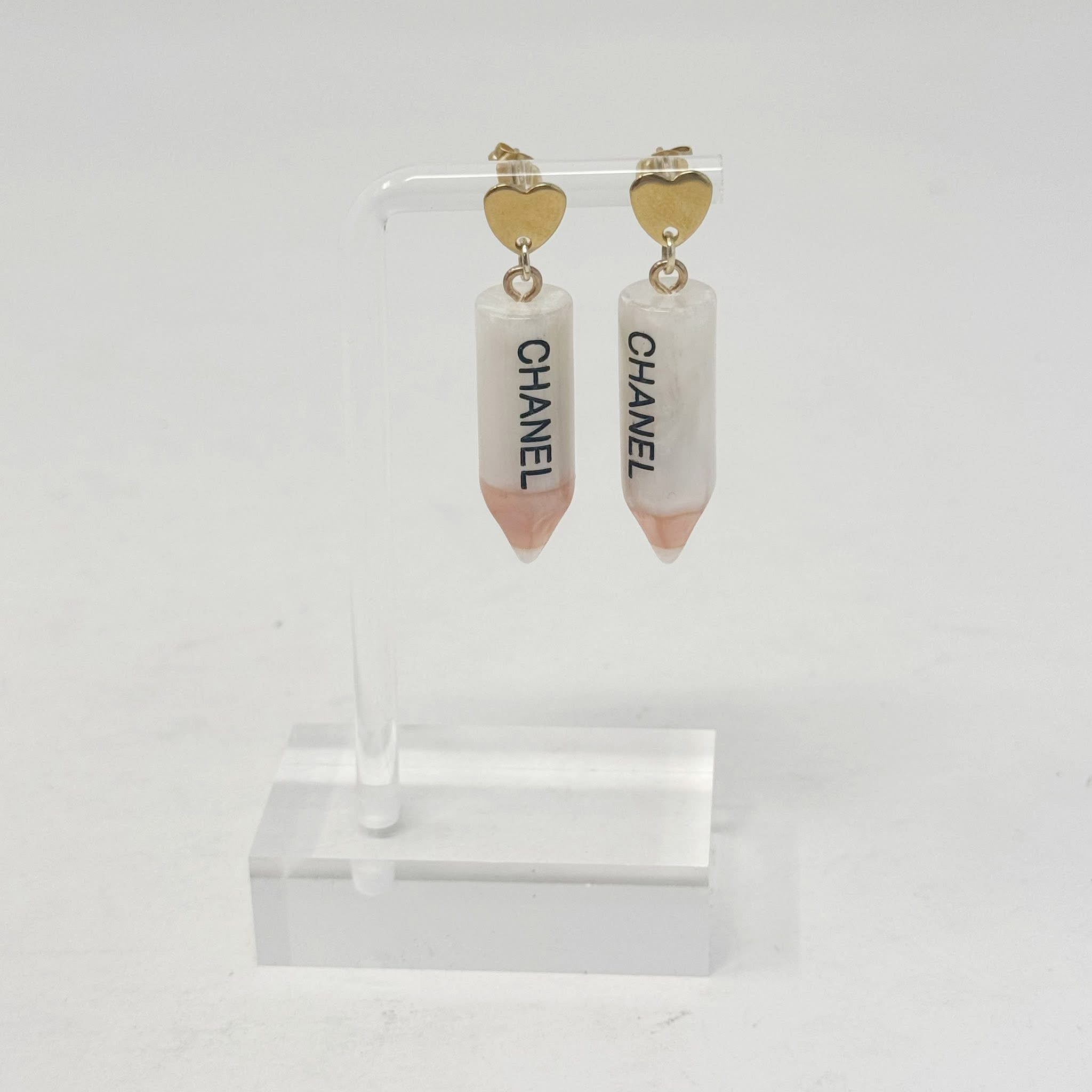 The White Pencil Earrings