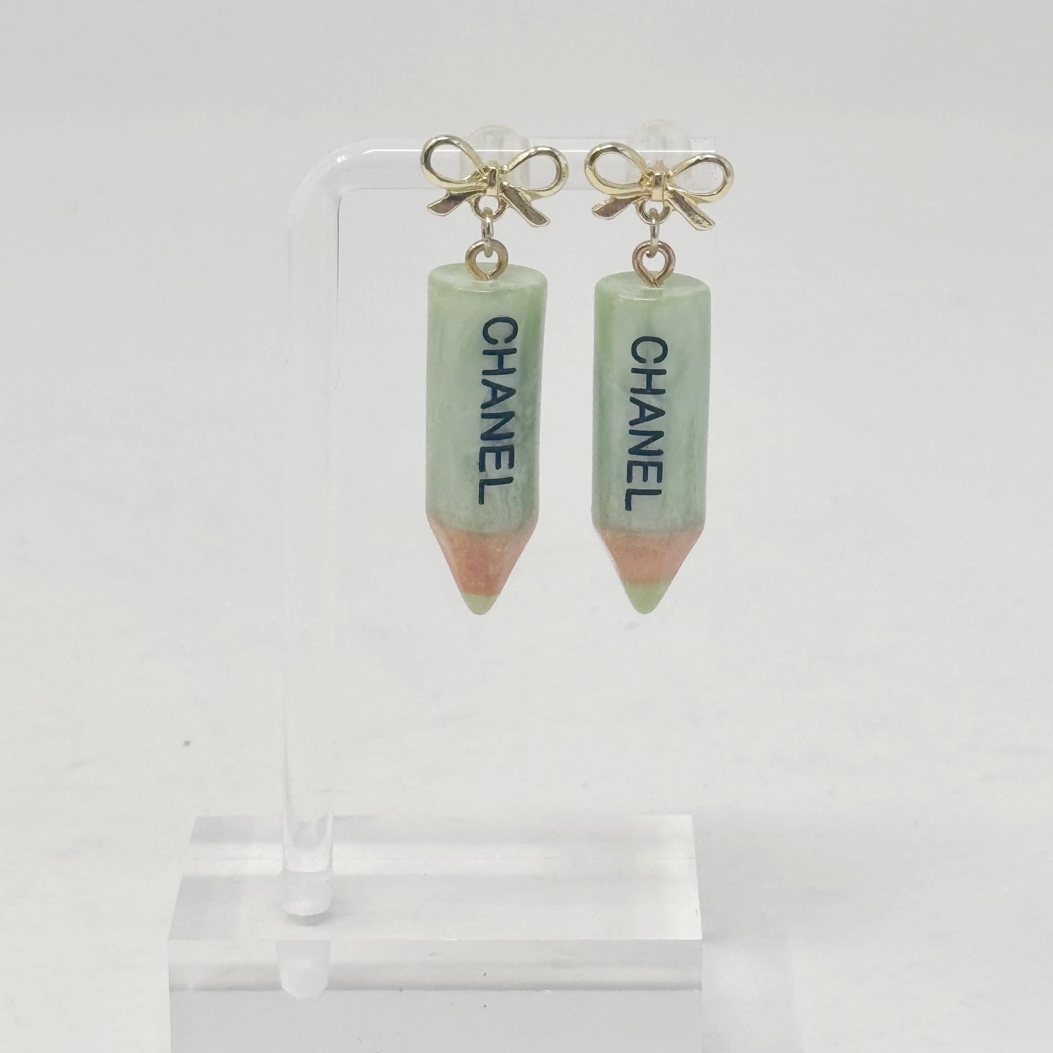 The Green Pencil Earrings