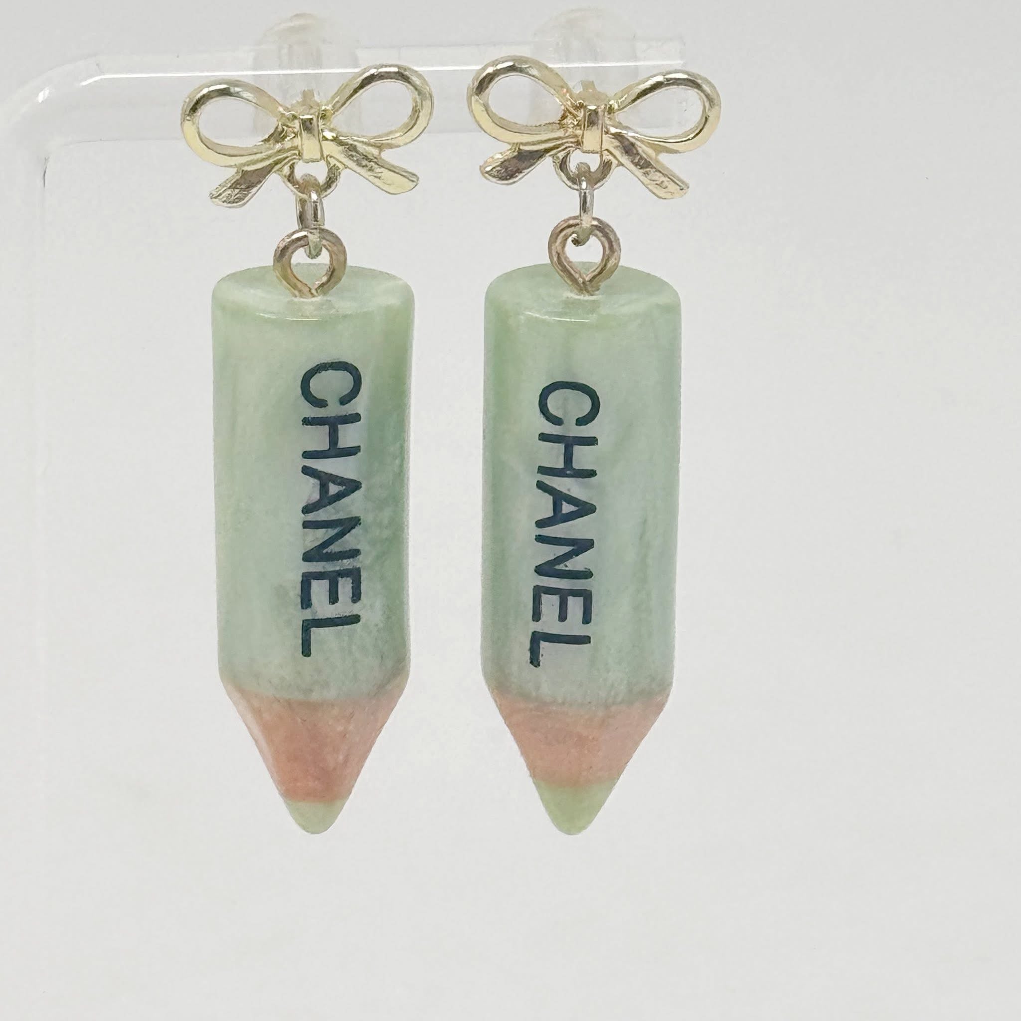 The Green Pencil Earrings