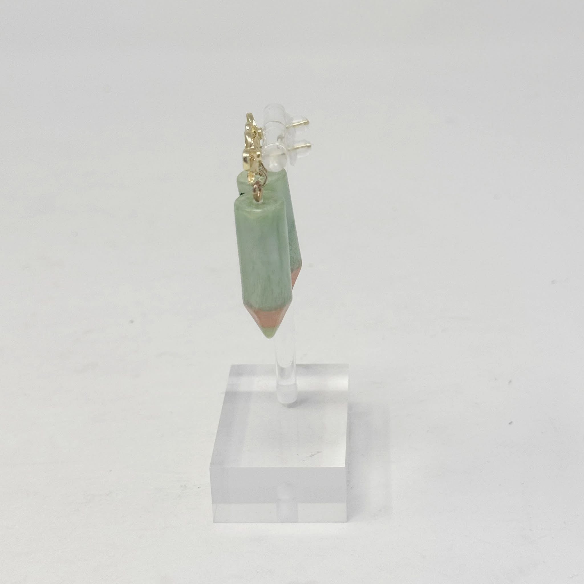 The Green Pencil Earrings