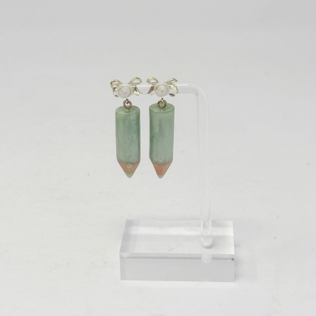 The Green Pencil Earrings