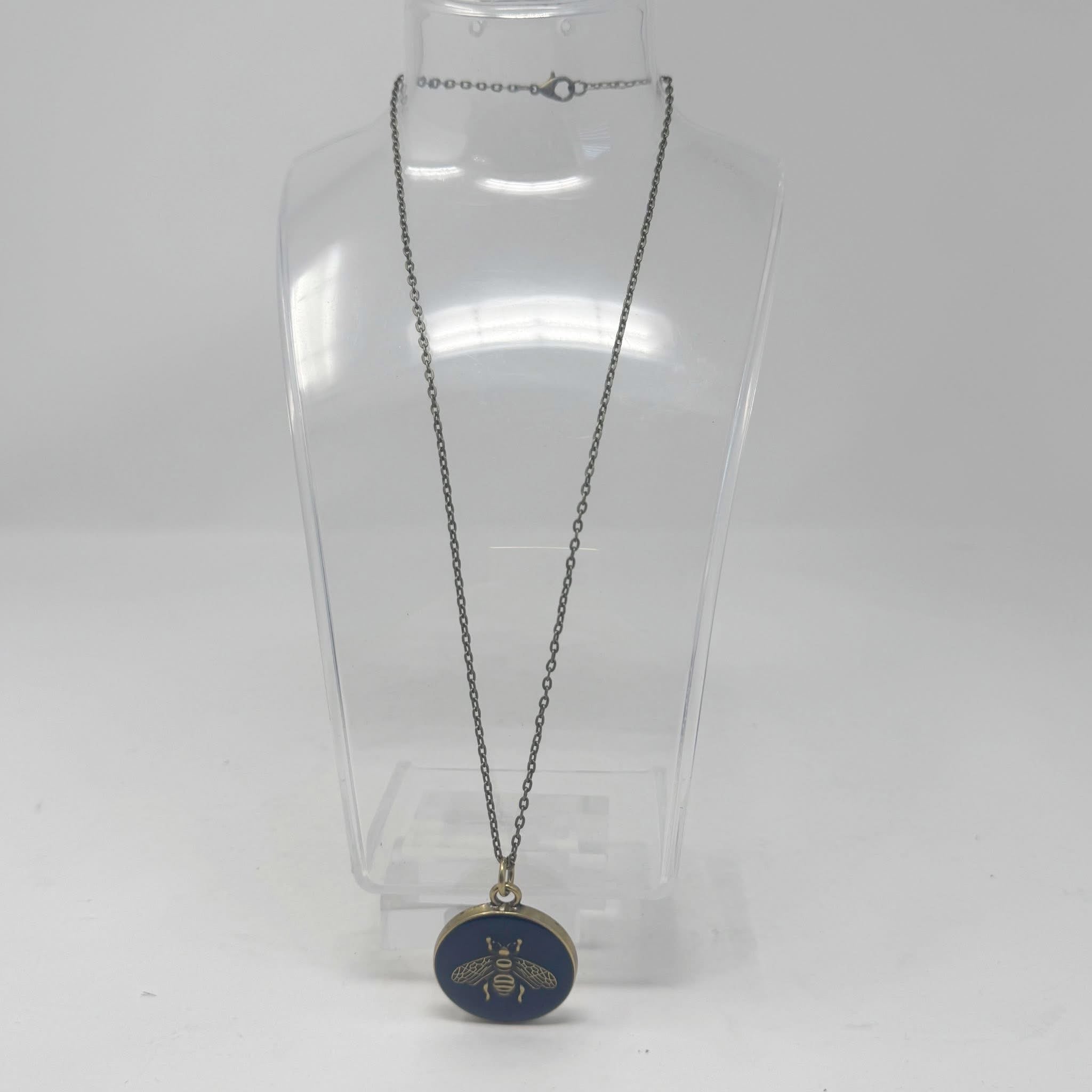 The Navy Bee Necklace