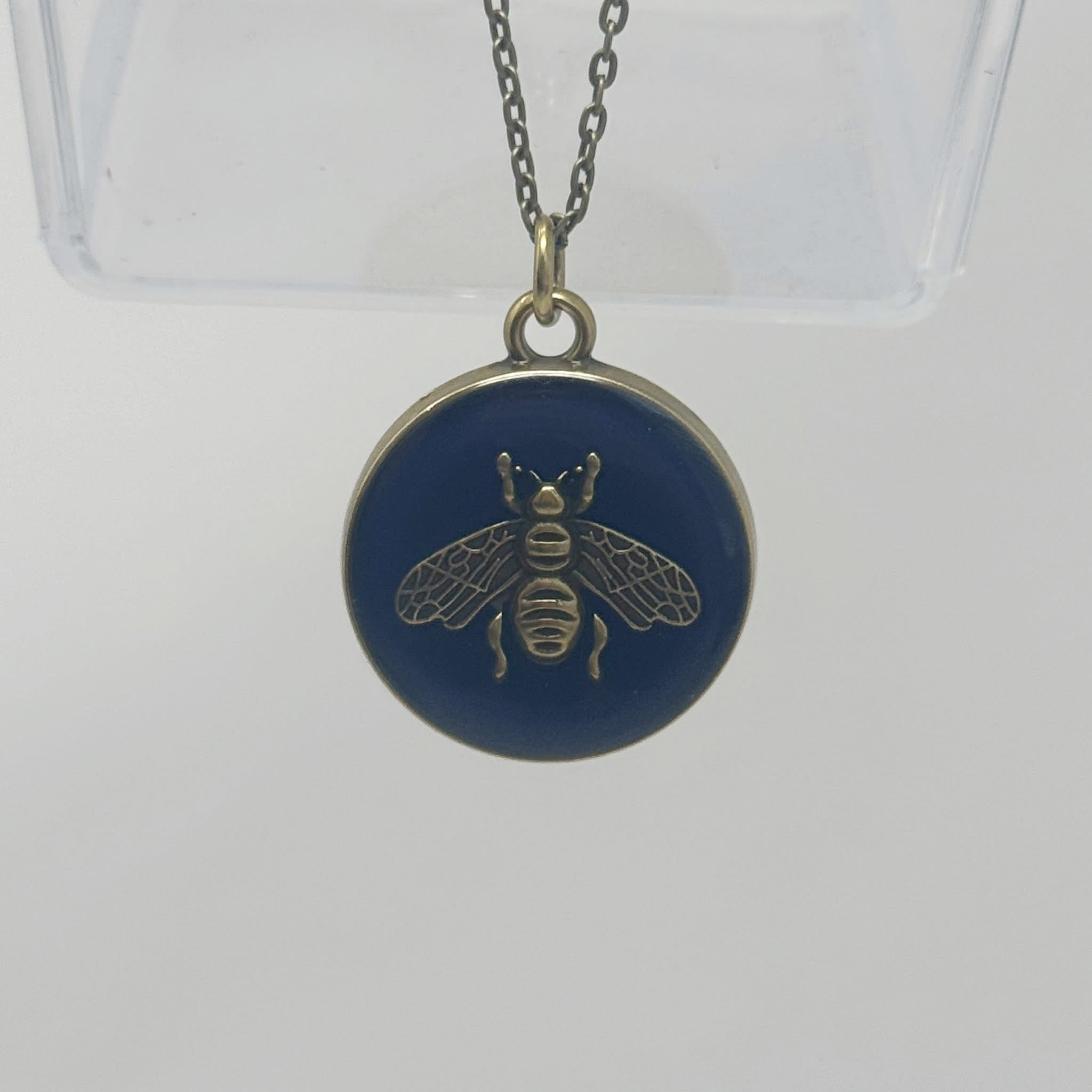 The Navy Bee Necklace