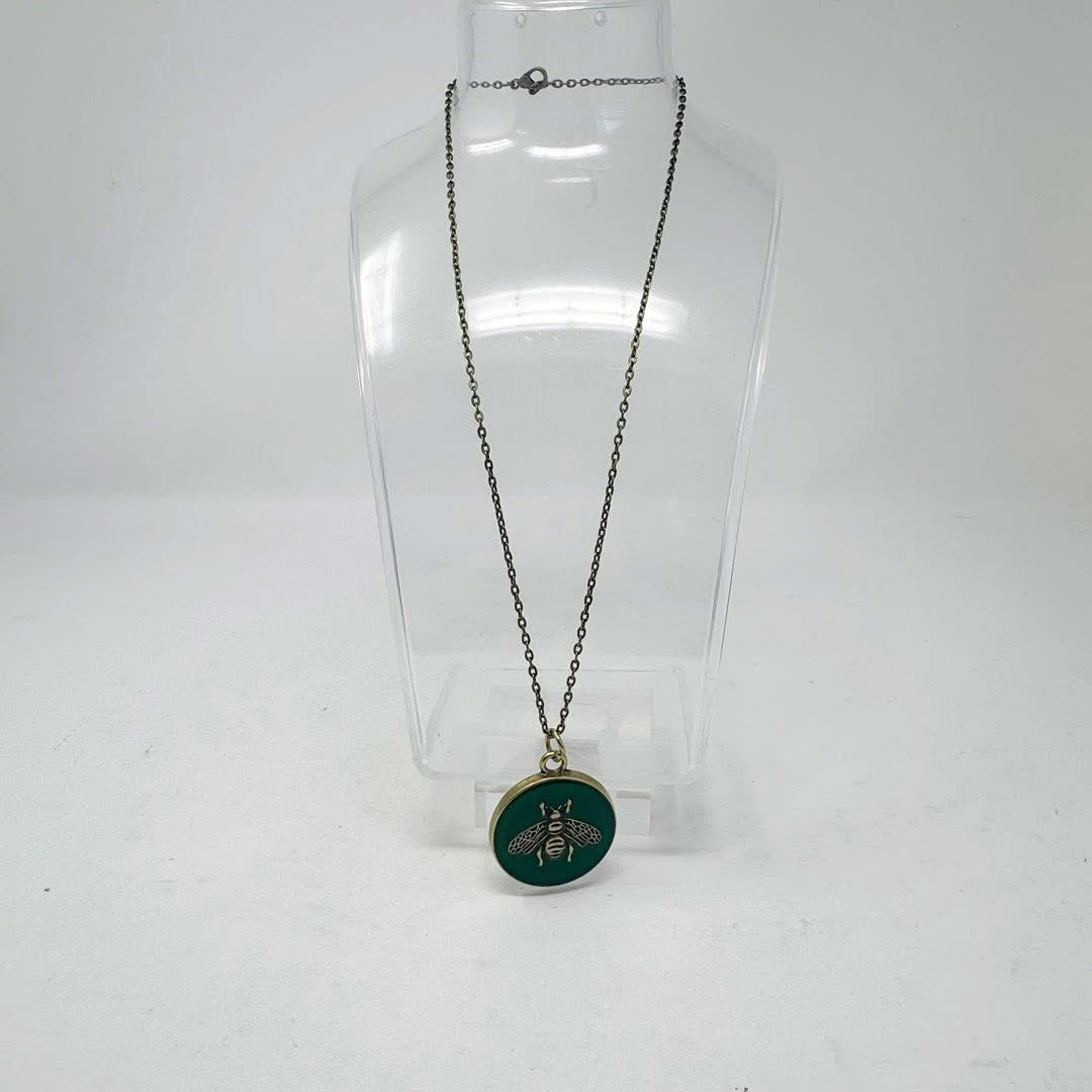 The Green Bee Necklace