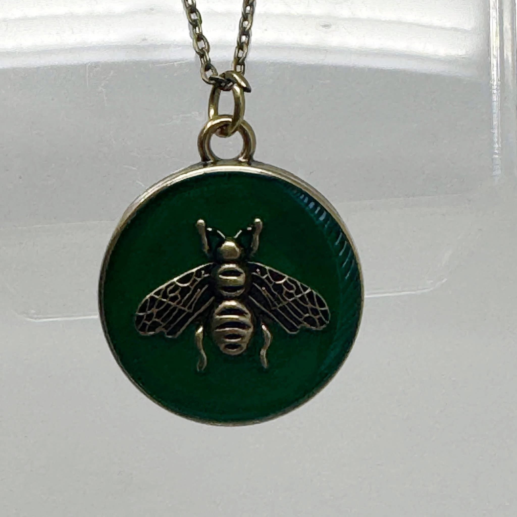 The Green Bee Necklace