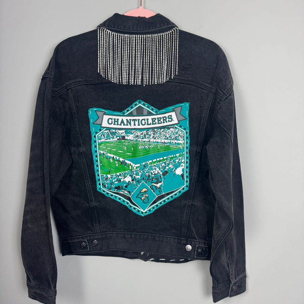 Coastal Carolina University Chanticleers Black Denim Jean Jacket