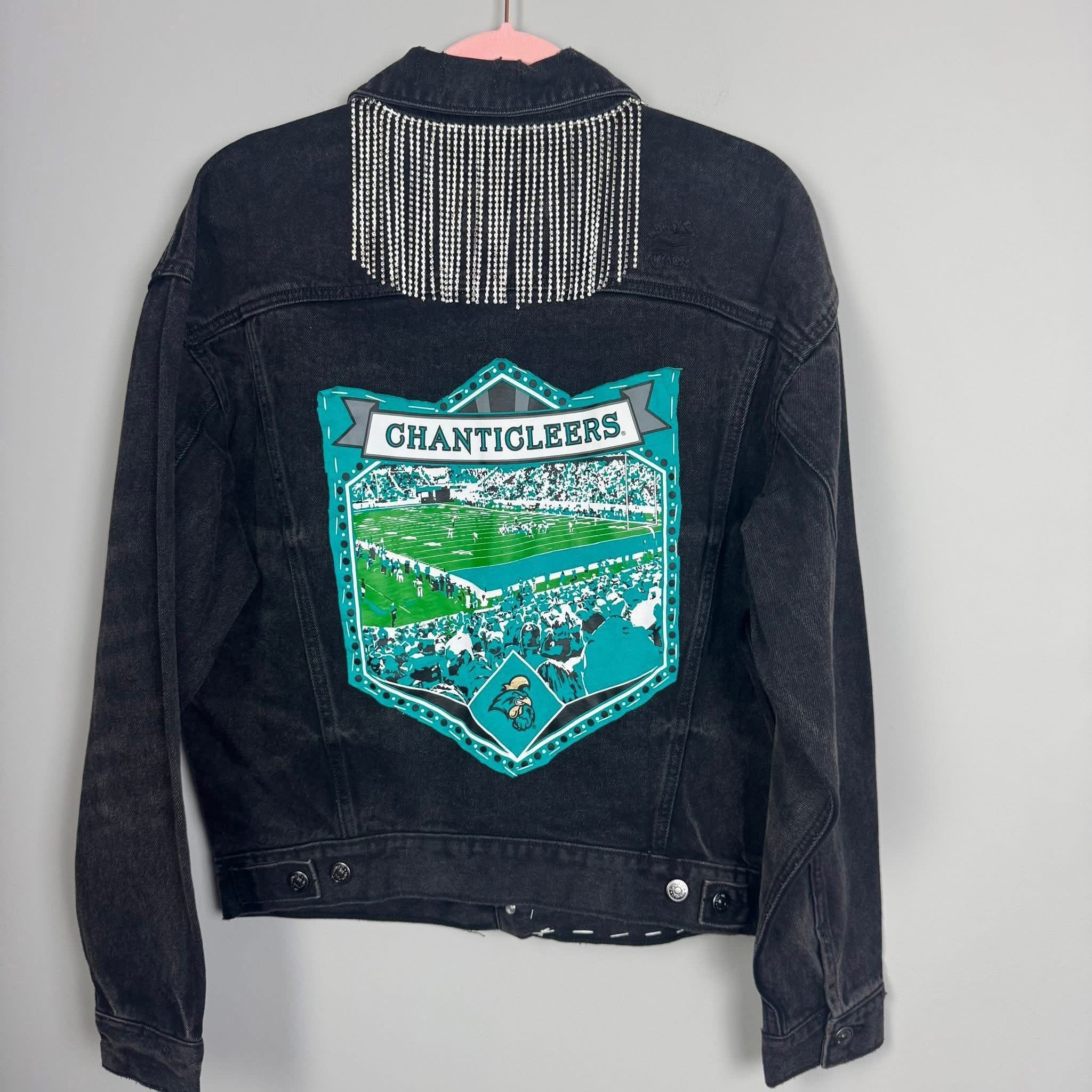Coastal Carolina University Chanticleers Black Denim Jean Jacket
