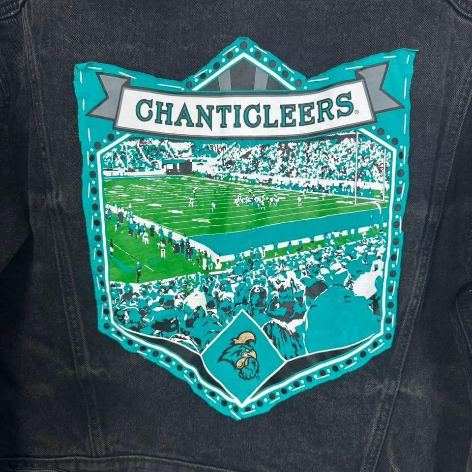 Coastal Carolina University Chanticleers Black Denim Jean Jacket