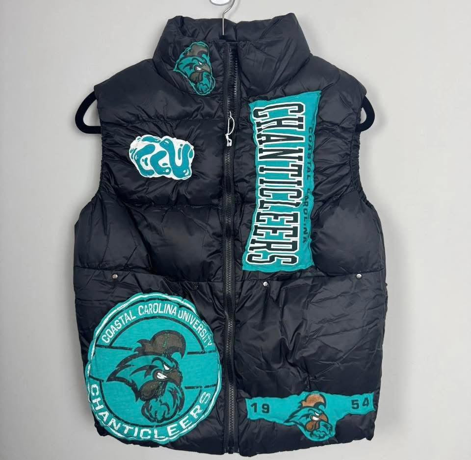 Coastal Carolina Chanticleers Upcycled Puffer Vest