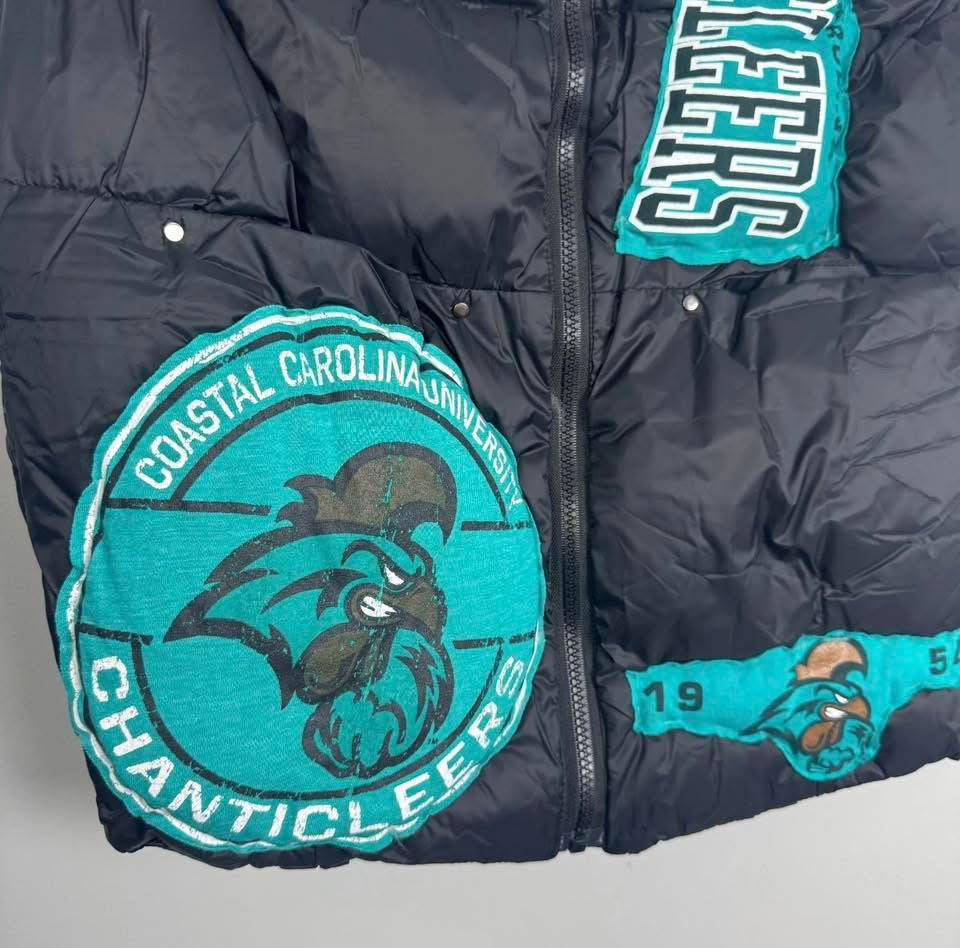 Coastal Carolina Chanticleers Upcycled Puffer Vest