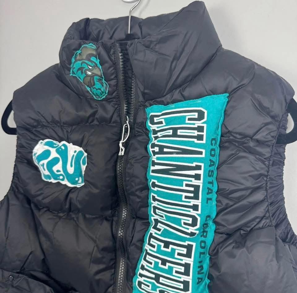 Coastal Carolina Chanticleers Upcycled Puffer Vest