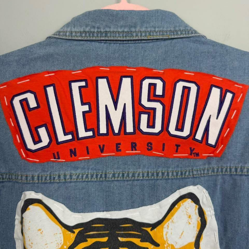 Clemson University Tigers Blue Denim Jean Jacket 