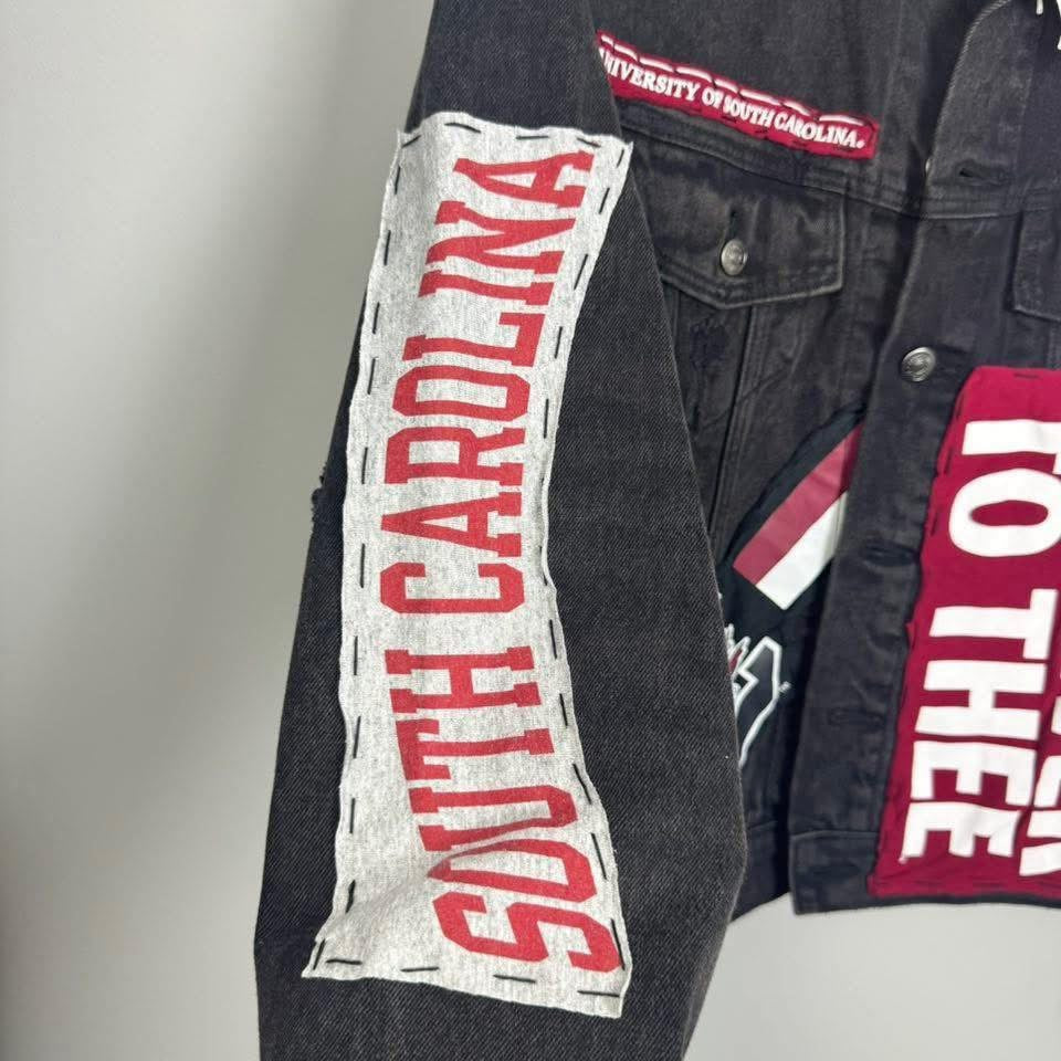 University of South Carolina Gamecocks Black Denim Jean Jacket